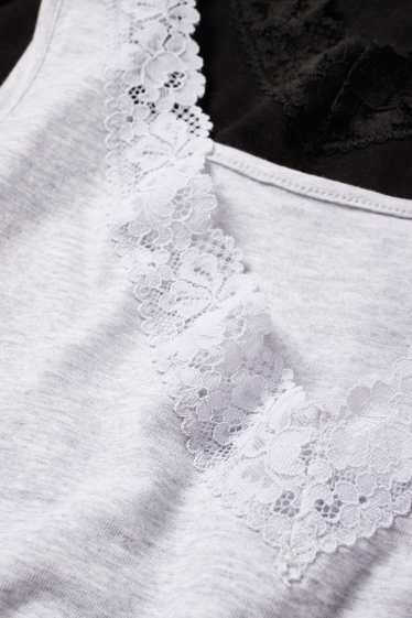 Femmes - Lot de 2 - caracos - gris / noir