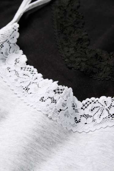 Femmes - Lot de 2 - caracos - gris / noir