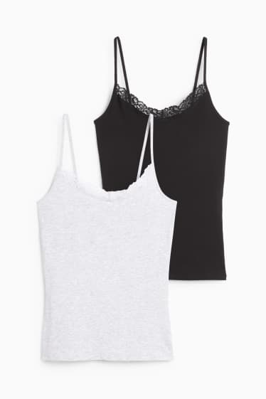 Femmes - Lot de 2 - caracos - gris / noir