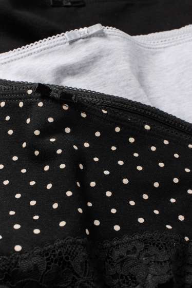 Dámské - Multipack 3 ks - kalhotky - černá