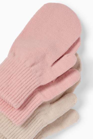 Kinder Mädchen - Multipack 2er - Fäustlinge - rosa