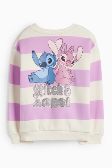 Kinder Mädchen - Lilo & Stitch - Sweatshirt - gestreift - hellviolett