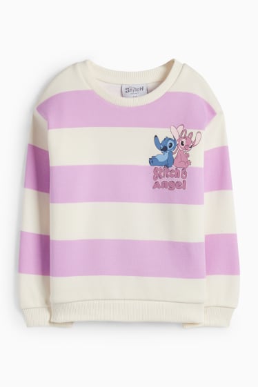 Kinder Mädchen - Lilo & Stitch - Sweatshirt - gestreift - hellviolett