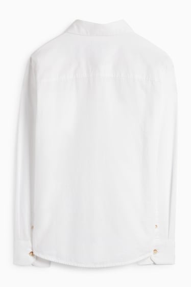 Children Boys - Shirt - white