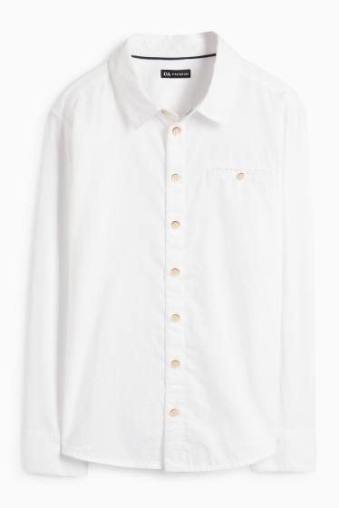 Children Boys - Shirt - white