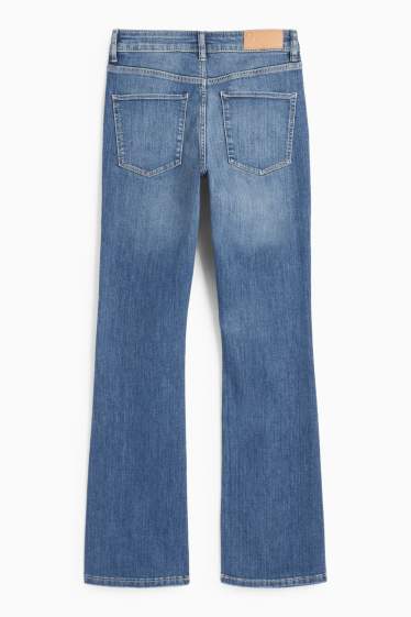 Damen - Bootcut Jeans - Mid Waist - jeansblau