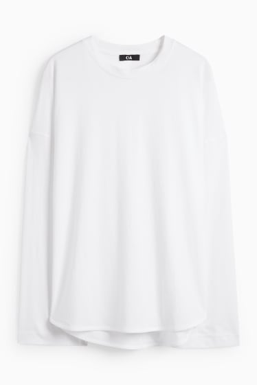 Women - Basic long sleeve top - white