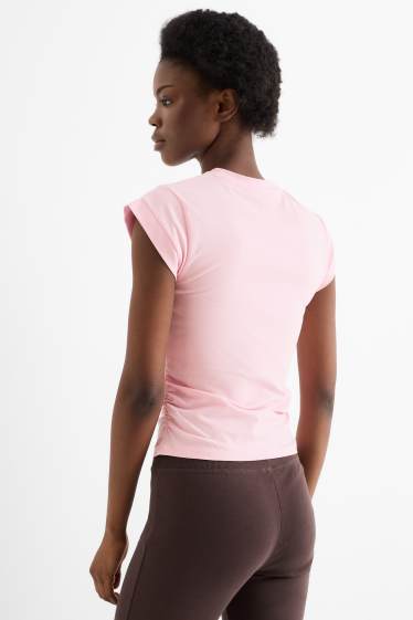 Women - T-shirt - slim fit - rose