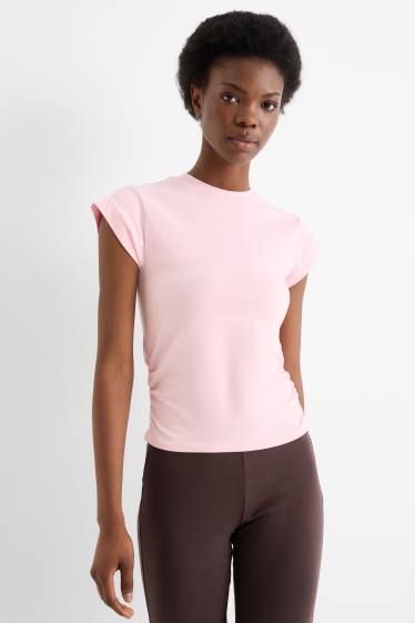 Women - T-shirt - slim fit - rose
