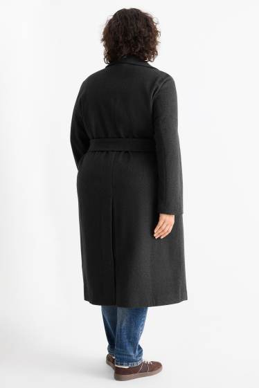 Damen - Mantel - dunkelgrau