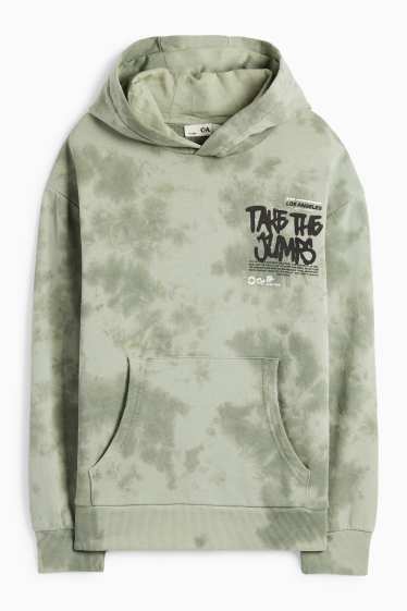 Enfants garçons - Sweat à capuche - à motif - vert clair