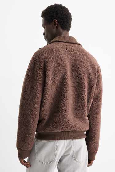 Hommes - Veste en peluche - marron