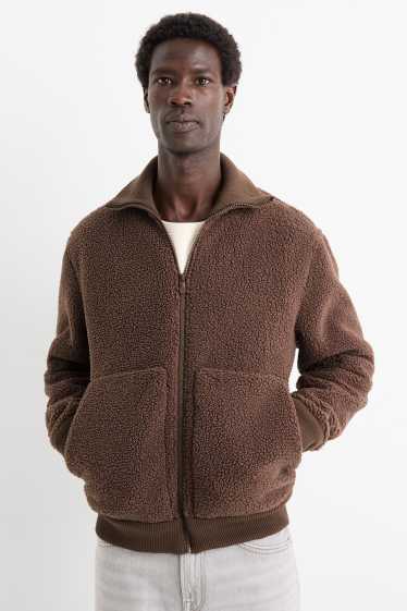 Hommes - Veste en peluche - marron