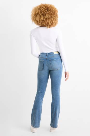 Women - Bootcut jeans - mid-rise waist - shaping jeans - LYCRA® - denim-light blue