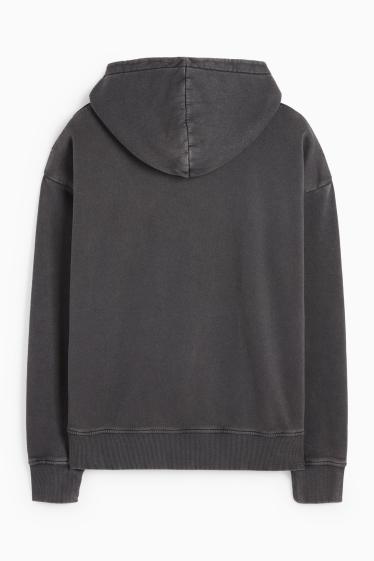 Men - Hoodie - black-melange