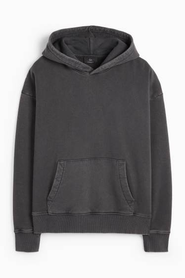 Men - Hoodie - black-melange