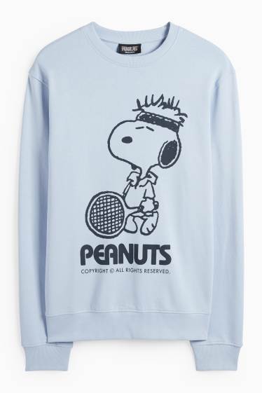Pánské - Mikina - Peanuts - světle modrá