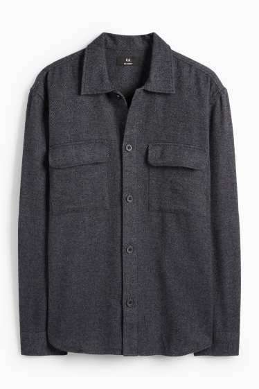 Home - Camisa - relaxed fit - Kent - gris fosc