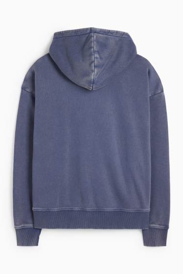 Herren - Hoodie - dunkelblau-melange