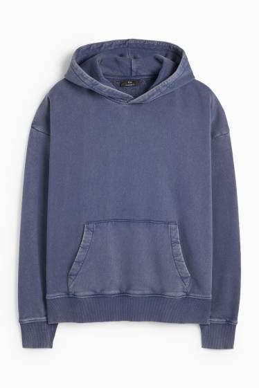 Herren - Hoodie - dunkelblau-melange