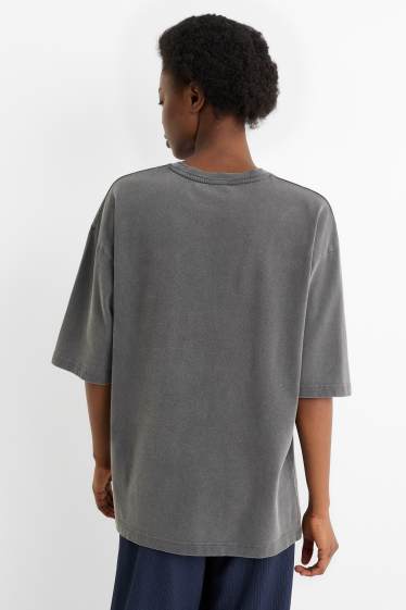 Damen - T-Shirt - Oversized - grau