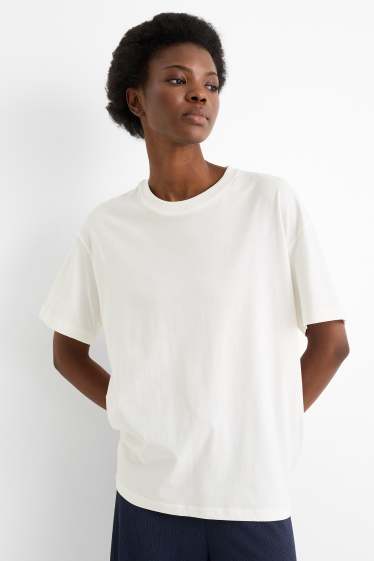 Damen - T-Shirt - Oversized - weiß
