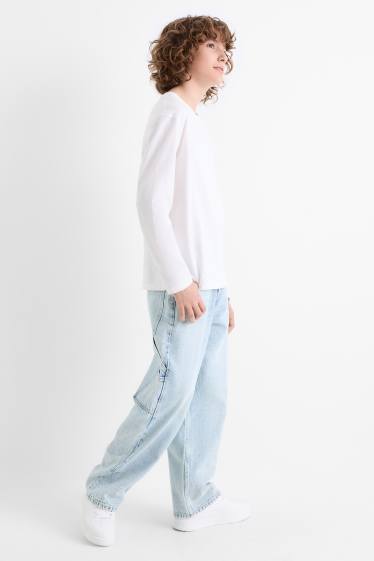 Kinderen: jongens - Baggy jeans - jeanslichtblauw