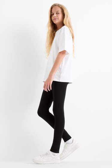 Niños: niñas - Pack de 3 - leggings térmicos - negro