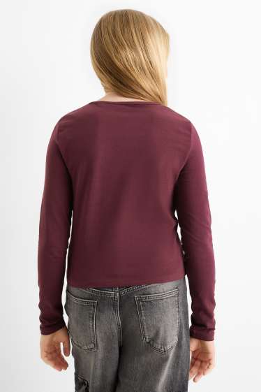 Copii - Fete - Tricou - bordo