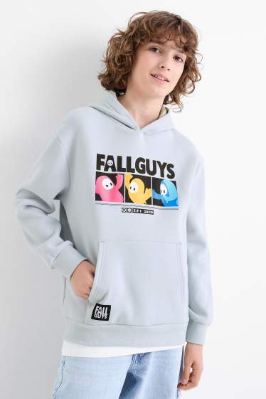 Enfants garçons - Fall Guys - sweat à capuche - bleu clair