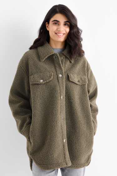 Dona - Sobrecamisa de pèl sintètic - verd