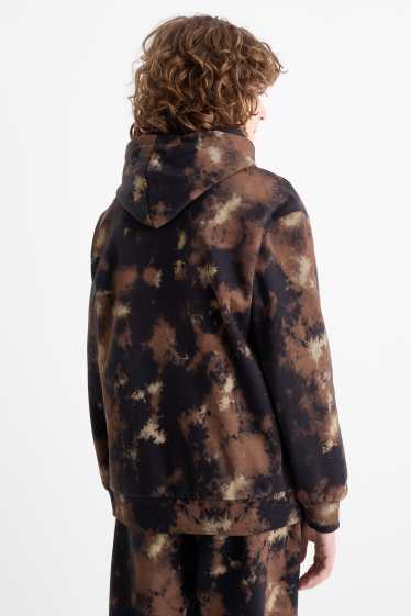 Enfants garçons - Sweat à capuche - à motif - noir