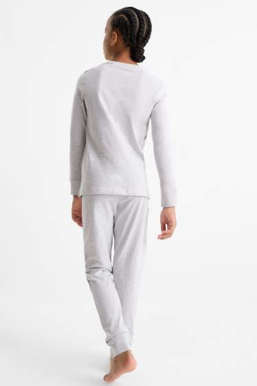 Enfants garçons - Jeux vidéo - pyjama - 2 pièces - gris clair chiné