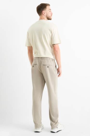 Pánské - Kalhoty chino - tapered fit - béžová