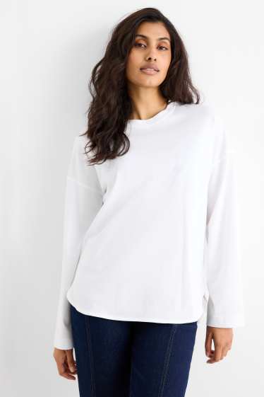 Women - Basic long sleeve top - white