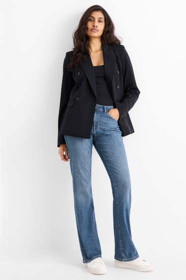 Damen - Bootcut Jeans - Mid Waist - jeansblau