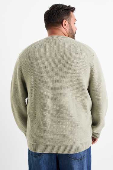 Herren - Pullover - strukturiert - hellgrün