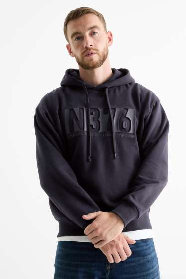 Hommes - Sweat à capuche - bleu foncé
