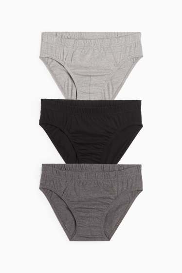 Herren - Multipack 3er - Slip - grau