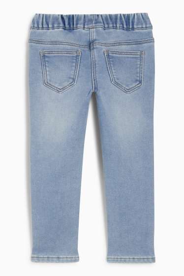 Enfants filles - Fleur - skinny jean - jean chaud - jean bleu clair