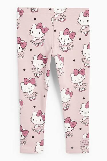 Děti - dívky - Hello Kitty - termo legíny - růžová