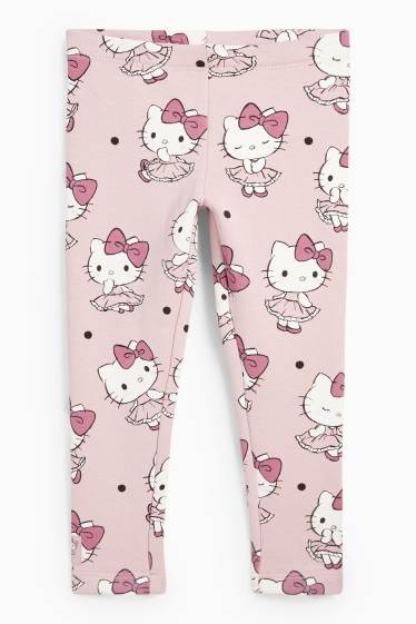 Děti - dívky - Hello Kitty - termo legíny - růžová
