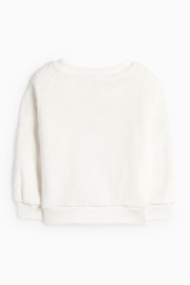 Kinderen: meisjes - Haas - sweatshirt - crème wit