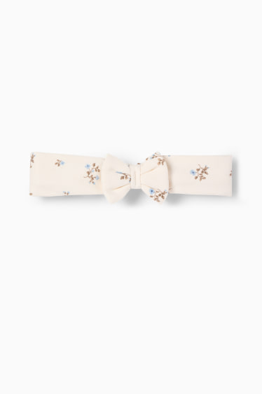 Baby: meisjes - Bloemetjes - baby-outfit - 3-delig - blauw
