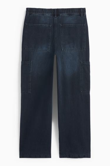 Children Boys - Cargo jeans - thermal jeans - denim-dark blue