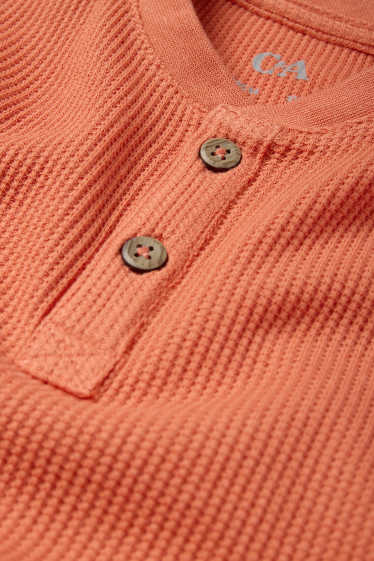 Kinderen: jongens - Shirt met lange mouwen - donker oranje