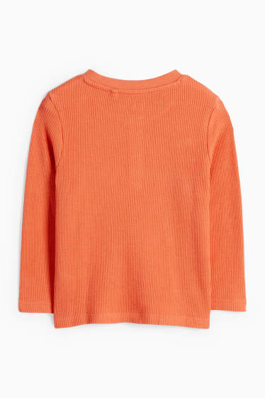 Kinderen: jongens - Shirt met lange mouwen - donker oranje