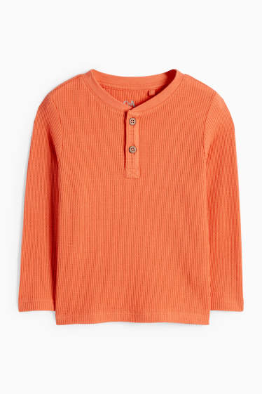 Kinderen: jongens - Shirt met lange mouwen - donker oranje