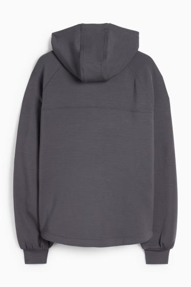 Damen - Sport-Hoodie - Yoga - dunkelgrau