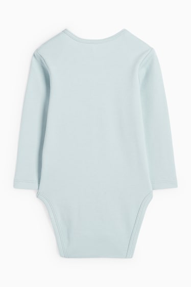 Baby Buben - Eisbär und Pinguin - Baby-Body - helltürkis
